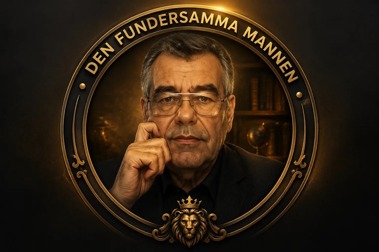 Stiliserad, AI-genererad porträttbild av Jarmo Halonen — Den fundersamma mannen, identiteten bakom LevNytt. Inte en officiell pressbild.